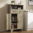 thumbnail image 6 of Bathroom Storage Cabinet with Doors and Drawers,Farmhouse Bathroom Floor Cabinet freestanding with Adjustable Shelf,41.3"H Bathroom Organizer,Wood Grain, 6 of 9