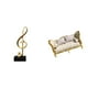 thumbnail image 1 of Figura Decorativa De Resina Con Forma De Nota Musical Y Modelo De Sofá En Miniatura De Madera. Adorno De Mesa Para Escritorio, Chimenea, Regalo De Inauguración, Casa De Muñecas O Bricolaje., 1 of 8