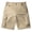 Khaki, variant on Men's Button Front Cargo Shorts Nylon Elastic Waist Solid Color Lightweight Breathable 5 Inch Outdoor Hiking Bottoms M-5XL Summer