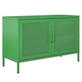 thumbnail image 1 of Novogratz Channing 2 Door Storage Cabinet-Mesh Metal Locker, Kelly Green, 1 of 9