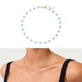 thumbnail image 2 of Bohemian Turquoise Beaded Chokers Necklace 14K Gold Plated Stainless Steel Jewelry For Women Summers Beach Accessory, 2 of 8