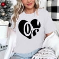 thumbnail image 4 of Meichang T-Shirt de la Saint-Valentin pour Femmes Imprimé Cœur T-Shirts Mignons Col Rond Manches Courtes T-Shirts de Vacances Saint-Valentin, 4 of 4
