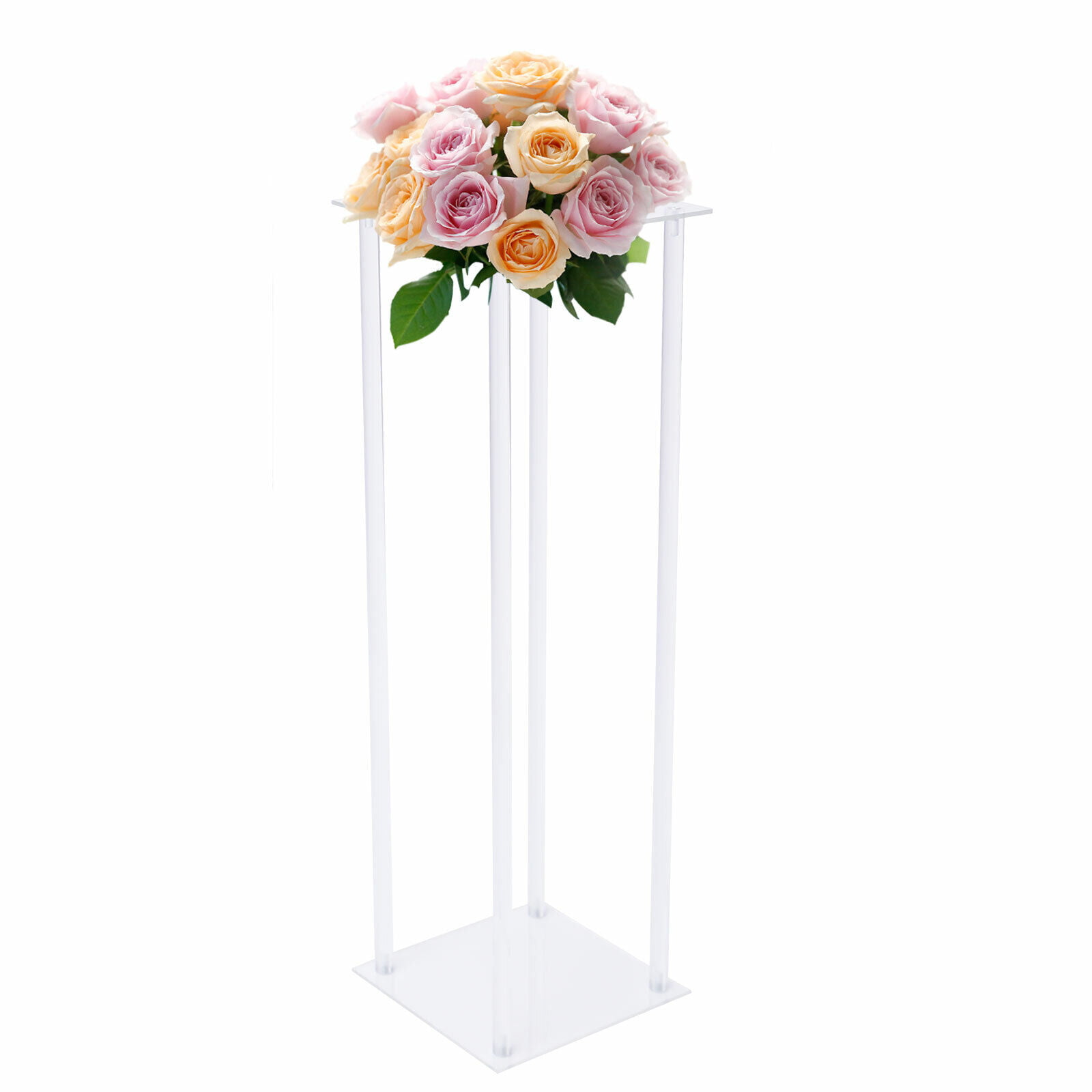 MIDUO Wedding Party CLear Flower Stand Acrylic Plant Pot Rack Column ...