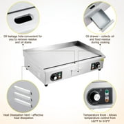 Yeshouse Commercial Electric Teppanyaki Griddle, 3000W, Stainless Non-Stick