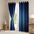 thumbnail image 3 of Homewish Geometric Lines Blackout Curtains Set of 2 (52x84 Each),Minimalist Stripes Aesthetic Window Curtains,Black Blue Curtains and Drapes For Boys Kids,Super Cozy Room Decor, 3 of 6
