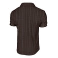 thumbnail image 4 of Ketyyh-chn99 Men's Knit Shirts Vintage Short Sleeve Button Down Shirt Men's Short Sleeved Loose Fitting Knitted T Shirt Beach Shirt Size for XL,Coffee, 4 of 6