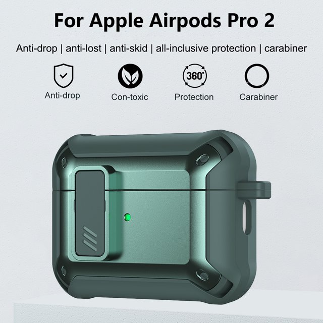 Audífonos Funda anticaída para con soporte para Apple Airpods Pro 2 (verde)