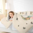 thumbnail image 4 of Catabedysis Bowknot Letter Print 7 Pieces Full Size Bedding Sets,Colorful Flowers Monogrammed B Full Size Bed in a Bag,Light Gray Reversible For Girls, 4 of 7