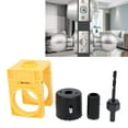 thumbnail image 1 of Door Lock Installation Kit with Adjustable Guide Template Door Lock Guide Template Ball Type Lock Hole Saw and Shaft for 1 - 3 / 8 to 1 - 3 / 4 Inch Doors, 1 of 7