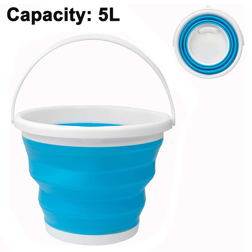 Plastic Portable Camping Folding Wash Basin Collapsible SWater Bucket Pail 3L 