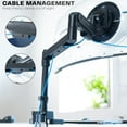 thumbnail image 2 of VIVO Black Heavy Duty Pneumatic Single Ultrawide Computer Monitor Arm Desk Mount, 2 of 8