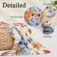 thumbnail image 4 of Blue White Pumpkins Fall Pillow Covers 20x30 Inch Queen Size, Thanksgiving Maple Squirrel Decorative Pillowcase with Zipper, Microfiber Pillow Protector, Breathable Pillowcases for Sofa Bed, 4 of 9