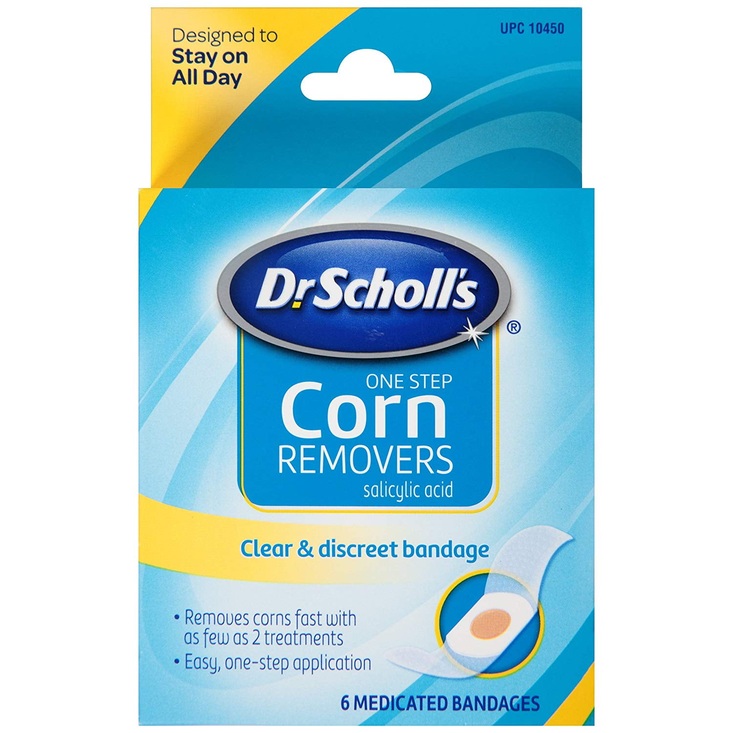Dr Scholl's One Step Corn Remover, 1 ct, Perforated invisible strip for