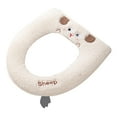 thumbnail image 4 of Funda para asiento de inodoro cómoda, práctica, flexible, universal, con cremallera. Beige, 4 of 9