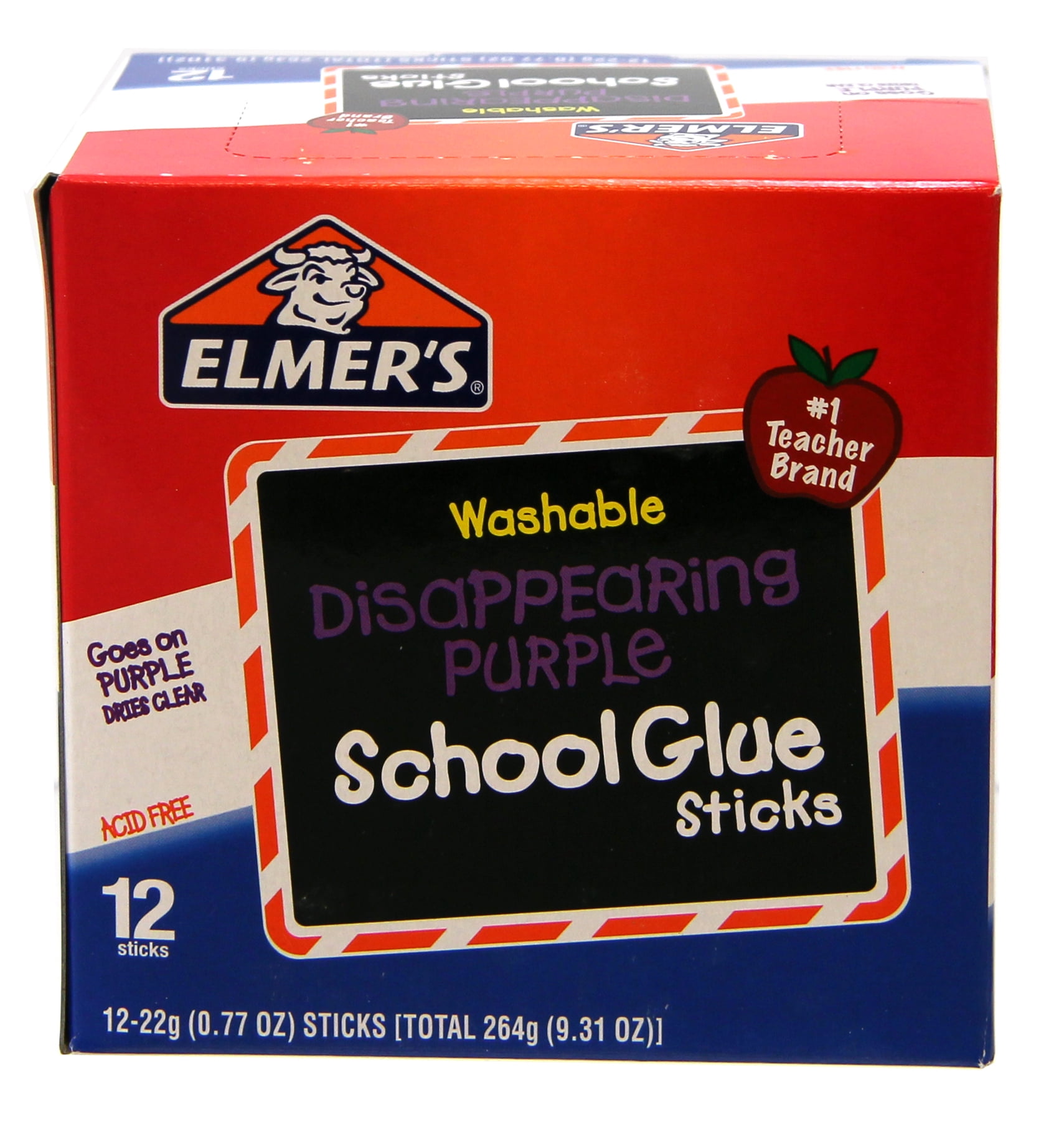 Lowest Price: 3 Count Elmer's Disappearing Purple Washable School  Glue Sticks, 0.77 oz