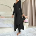 thumbnail image 2 of Dreluolixuan Women's tracksuits Crew Neck Long Sleeve Pullover Wide Leg Pants Soft Solid Lightweight Business Loungewear, 2 of 6