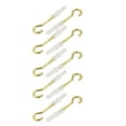 thumbnail image 4 of Unique Bargains 10Pcs 6mmx30mm Self Drilling Drywall With Brass Plated Screw Hook Eye, 4 of 4