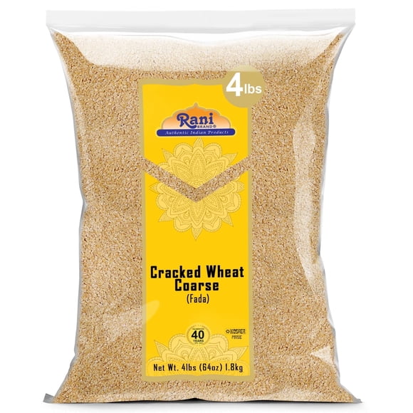 Rani Cracked Wheat Coarse (Fada / Commonly called Bulgur #3) 4lb (64oz)~ All Natural | Vegan | No Colors | NON-GMO | Kosher | Indian Origin
