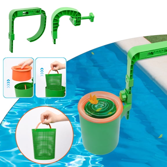 Pool Skimmer, Above Ground Pool Skimmer,Wall Mount Pool Surface Skimmer with Basket,Adjustable Floating Pool Surface Skimmer,Pool Accessories, Automatically Cleans and Removes Pool Surfaces Leaves