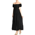 thumbnail image 3 of Anna-Kaci Womens Off Shoulder Boho Lace Semi Sheer Smocked Party Maxi Long Dress, 3 of 6
