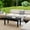Black, variant on Outsunny HDPE Outdoor Coffee Table, Rectangle All-Weather Patio Coffee Table, Slatted Outdoor Patio Table for Garden, Balcony, Backyard, White