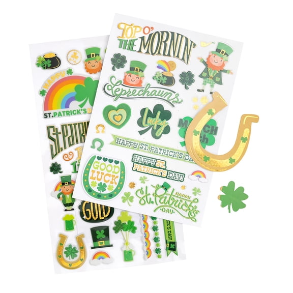 Recollections St. Patrick's Day Stickers, 12 Pack