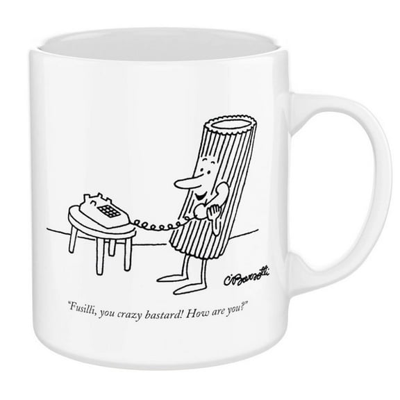 New York Puzzle Company Pasta Cartoons Mug 15oz Mug