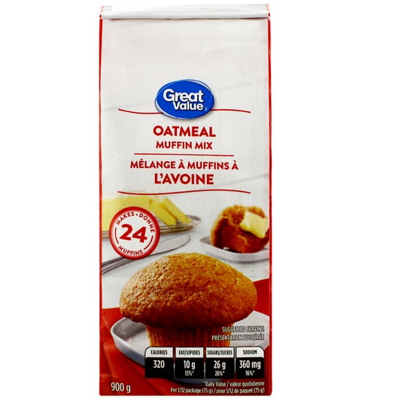Great Value Oatmeal Muffin Mix, 900 g