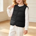 thumbnail image 5 of Fesfesfes Kids Unisex Round Neck Puffer Vest Snap Button Lightweight Warm Quilted Sleeveless Jacket for Toddler Boys Girls Ages 1-10 Years, 5 of 6