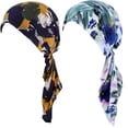 thumbnail image 1 of Qhome Womens Rhinestone Head Scarf Head Wrap Chemo Cap Spandex Bandana Du Rag, 1 of 6