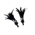 thumbnail image 3 of Milaget Gants Gothiques à Sangle Réglable Gants d'Halloween pour Rave Carnaval Mascarade Bleu, 3 of 9