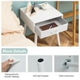 thumbnail image 4 of Giantex End Table, Accent Bedside Table W/ 1 Removable Fabric Drawer, ultipurpose for Living Room, Bedroom, Sofa Side Small Space Nightstand, White, 4 of 6