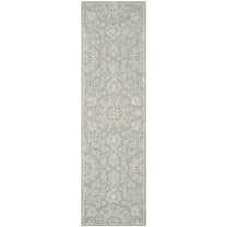 SAFAVIEH Bella Oliver Floral Wool Runner Rug, Grey/Silver, 2'3" x 8'