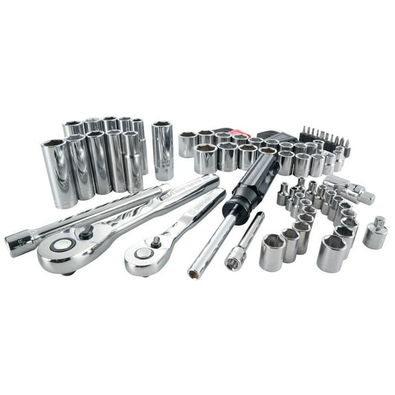 BLACK DECKER Craftsman 1/4 and 3/8 in. drive Metric and SAE 6 Point Driver Mechanic's Tool Set 83 pc. - Case Of: 1; Each Pack Qty: 83; Total Items Qty: 83