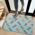 thumbnail image 2 of LightBlue Cartoon Dinosaurs Geometric Pattern Door Rugs,Washable Non Slip Door Mats Indoor,Decorative Door Mats,Entry Mat Indoor for Entrance,Bedroom,Kitchen,Bathroom,20"x32", 2 of 6