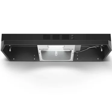 24 inch Under Cabinet Range Hood 2-Speed 280CFM Kitchen Vent Aluminum Grease Filter Effective LED Light Black Stainless Steel