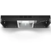24 inch Under Cabinet Range Hood 2-Speed 280CFM Kitchen Vent Aluminum Grease Filter Effective LED Light Black Stainless Steel