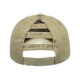 thumbnail image 5 of Toptie Women 3-Stripe Ponytail Baseball Cap Distressed Washed Messy High Bun Ponytail Hat-Khaki, 5 of 7