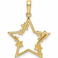 thumbnail image 3 of 14K Yellow & Rhodium White D/C Stars Pendant (26.4 X 19) Made In Peru -Jewelry By Sweet Pea, 3 of 7