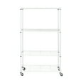 thumbnail image 6 of Seville Classics Solid Steel Wire Shelving Storage Unit Adjustable Shelves Organizer Rack, for Home, Kitchen, Office, Garage, Bedroom, Closet, White, 4-Tier, 36" W x 14" D, 6 of 11