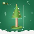 thumbnail image 2 of 25" Christmas Tree Cat Scratching Post, Kitten Kitty Sisal Scratch with Natural Sisal Covered Frame and Colorful Little Balls, Cute Cat Scratcher Toy for Indoor Cats, 2 of 7