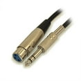 thumbnail image 2 of 6Ft XLR 3P Female to 1/4" TRS (Balanced Audio) Male Microphone Cable, 2 of 2