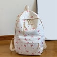 thumbnail image 4 of Bow Print Nylon Backpack, Lightweight Large Capacity Casual Daypack, Multi Pocket Adjustable Shoulder Strap Bookbag for School Daily Travel, 4 of 5