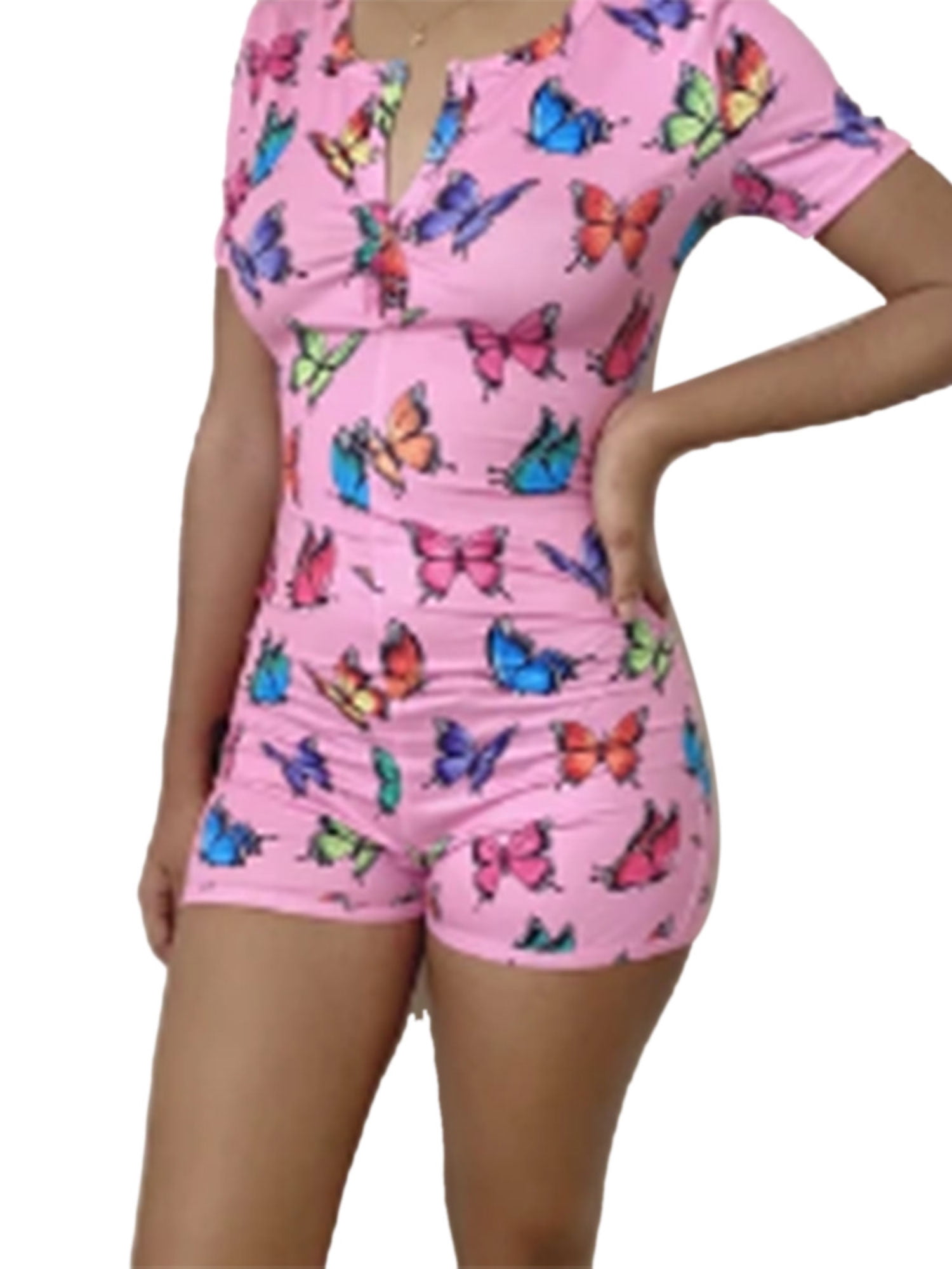 Suefunskry Women's V-Neck Print Bodycon 