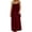 Wine, variant on Women's Backless Maxi Dress, Solid Color Spaghetti Strap Loose Fit Long Dress, Casual Sleeveless Beach Dress for Vacation, Summer and Daily Wear Black XXL