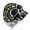 Black, variant on Mens 18K Gold Plated Stainless Steel Skull Ring European Ghost Head Customizable Inlaid Gemstone Ring for Men Fashion Jewelry Biker Ring