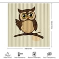 thumbnail image 4 of RKSupls Waterproof Shower Curtain, Friendly Cartoon Owl Waving Hello Polyester Shower Curtain with Hooks for Chic Elegant Home Bathtub Bathroom Decor Washable Curtains, 4 of 5