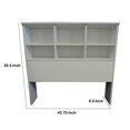 thumbnail image 5 of Modern Style Gleaming White Finish Twin Size Bookcase Headboard With Six Open Shelves, 5 of 5