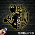 thumbnail image 3 of Craftnamesign Custom Ball Football Metal Wall Art With Led Light, Custom Football Player Name Sign, 3 of 5