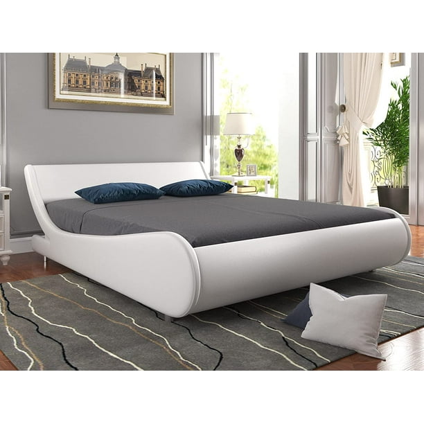 Queen Size Platform Bed Frame, Which Way Do Curved Slats Go On A Bedroom
